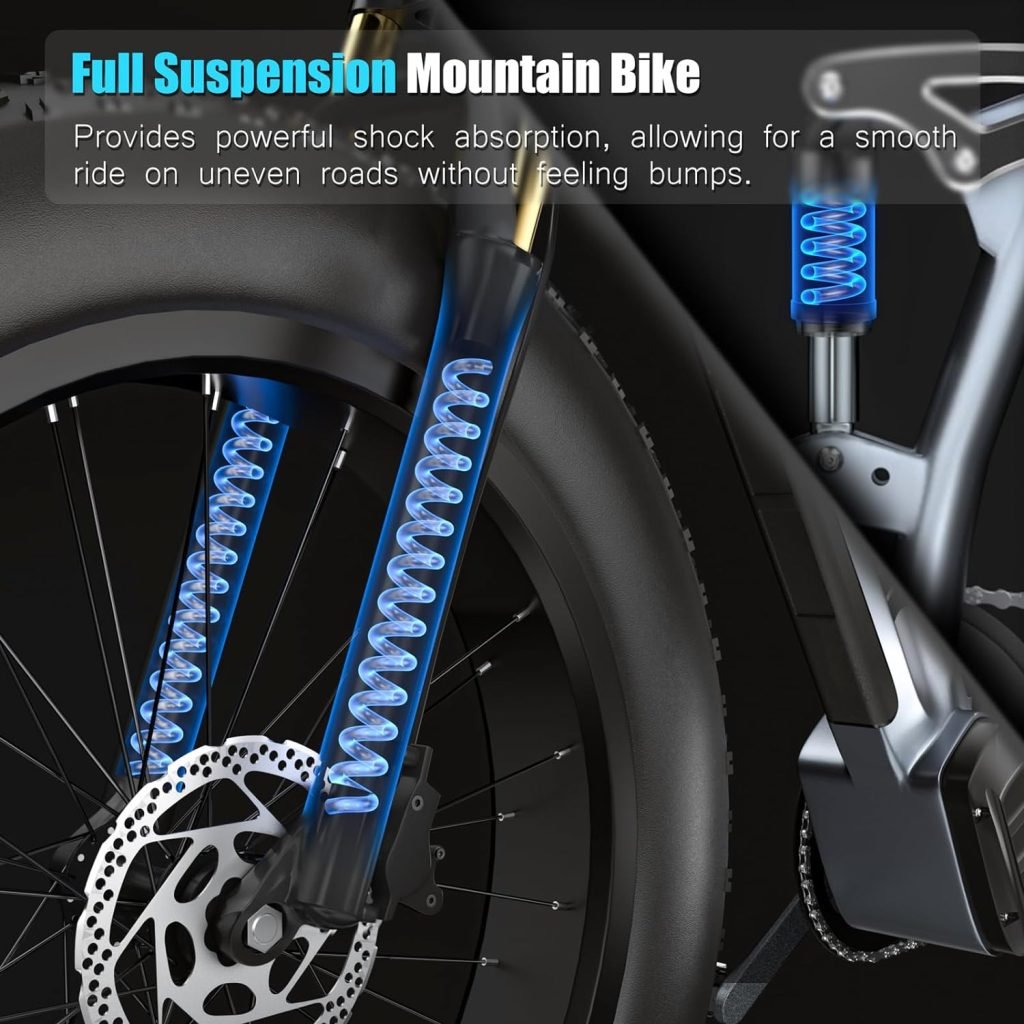 DAMSON Electric Bike for Adult 1000W Ebike 48V 20AH Removable Battery 26X4Fat Tire up to 30MPH 75 Miles Long Range Off Road Beach Mountain Electric Bicycle with Dual Hydraulic Disc Brakes DAMSON Electric Bike for Adult 1000W Ebike 48V 20AH Removable Battery 26X4Fat Tire up to 30MPH 75 Miles Long Range Off Road Beach Mountain Electric Bicycle with Dual Hydraulic Disc Brakes