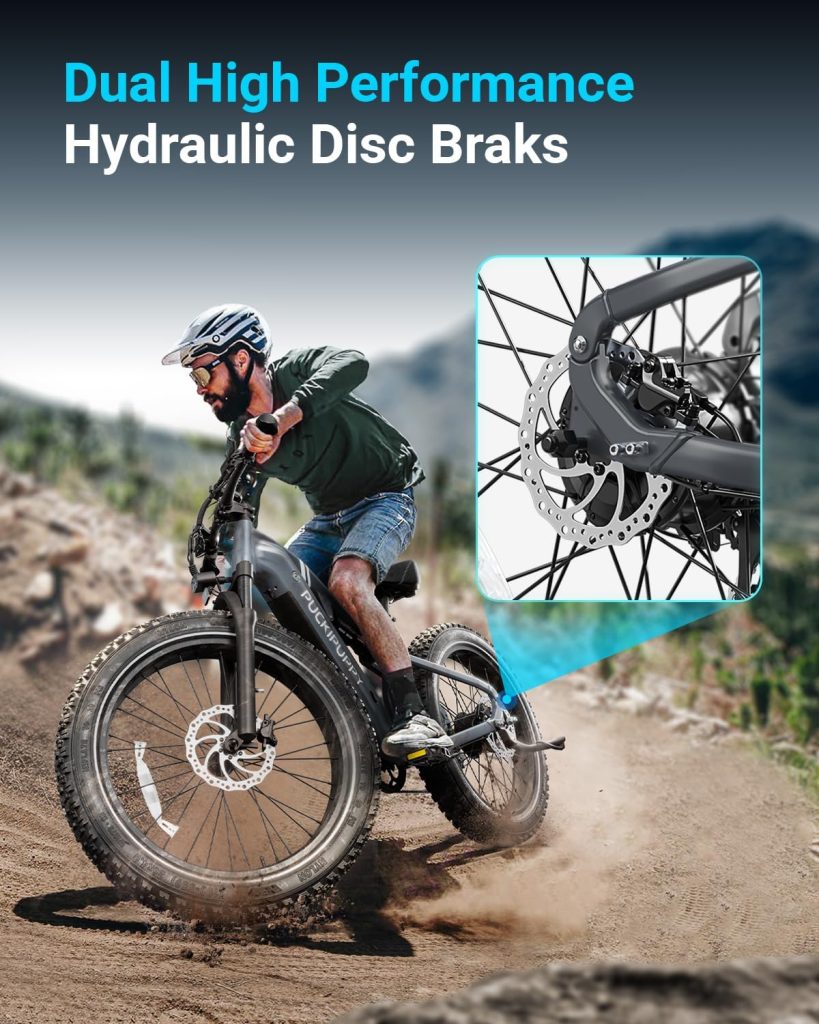 Electric Bike for Adults 1000W, 48V 20AH Samsung Cells Battery Adult Electric Bicycles, 26 Fat Tire Full Suspension Ebike, 30MPH Mountain Beach E Bike, 7 Speed, 80Miles Range, UL Certified