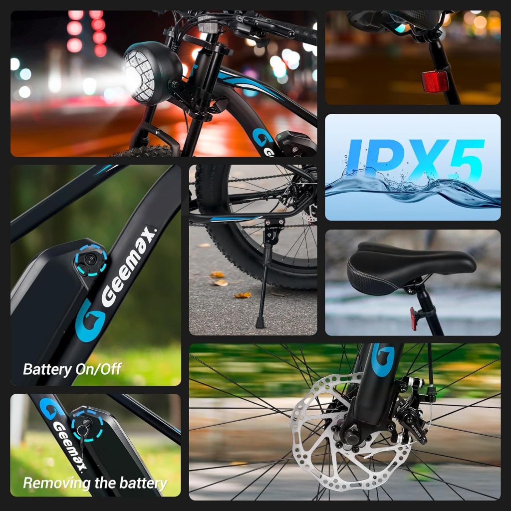 Electric Bike for Adults, 26 x 4.0 Fat Tire Ebike, 350W (Peak 500W) 36V 10.4Ah Lithium Battery Electric Bicycle, 21-Speed, Up to 35 Miles for Commuting, Beach, Snow Electric Bike for Adults, 26 x 4.0 Fat Tire Ebike, 350W (Peak 500W) 36V 10.4Ah Lithium Battery Electric Bicycle, 21-Speed, Up to 35 Miles for Commuting, Beach, Snow