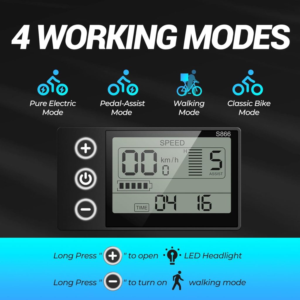 Electric Bike for Adults, 26 x 4.0 Fat Tire Ebike, 350W (Peak 500W) 36V 10.4Ah Lithium Battery Electric Bicycle, 21-Speed, Up to 35 Miles for Commuting, Beach, Snow Electric Bike for Adults, 26 x 4.0 Fat Tire Ebike, 350W (Peak 500W) 36V 10.4Ah Lithium Battery Electric Bicycle, 21-Speed, Up to 35 Miles for Commuting, Beach, Snow