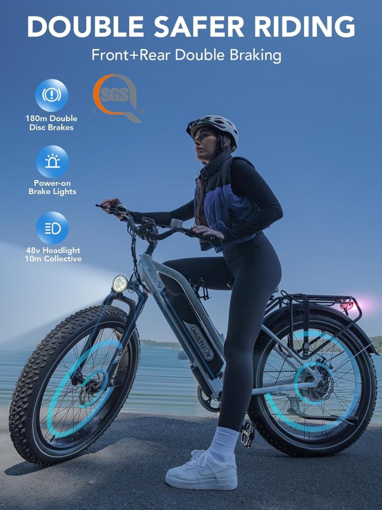 Electric Bike for Adults,Upgraded 48V 20Ah Removable Battery,Peak 1000W Powerful Motor,70Mi Long Range,26x4 Fat Tire,UL Certified 7-Speed