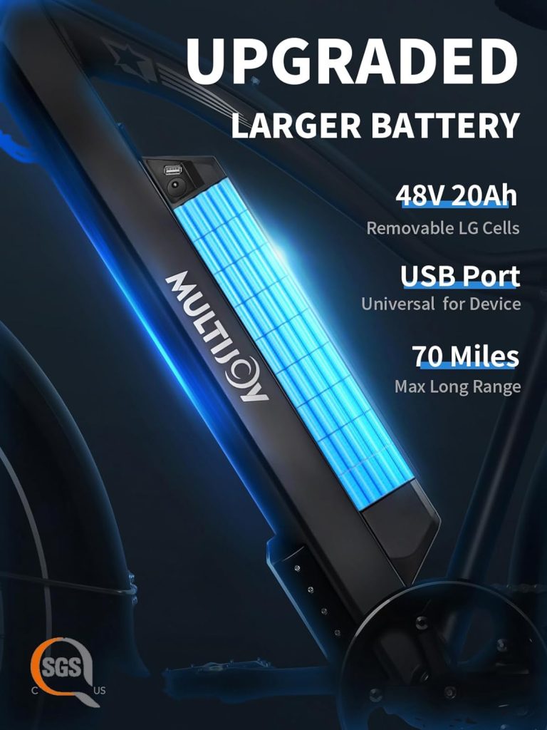 Electric Bike for Adults,Upgraded 48V 20Ah Removable Battery,Peak 1000W Powerful Motor,70Mi Long Range,26x4 Fat Tire,UL Certified 7-Speed