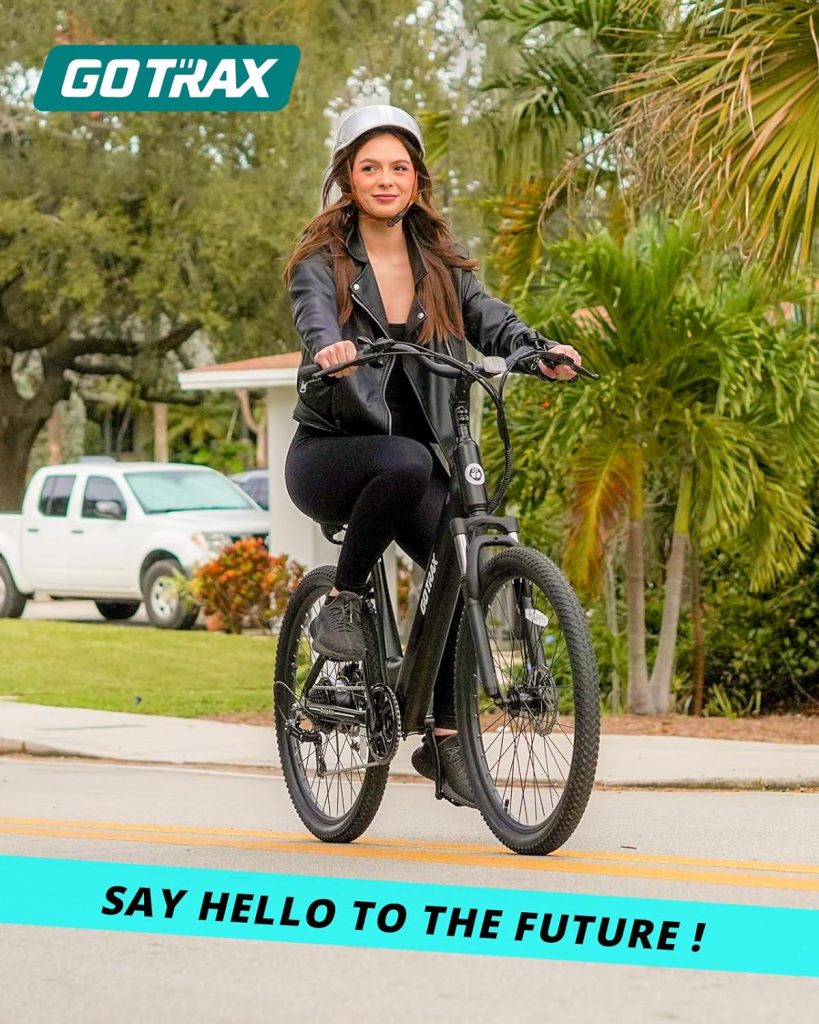 Gotrax 26 Electric Bike, Max Range 30Miles(Pedal-assist1)  15.5/20Mph Power by 250/350W, 3 Riding Modes  Adjustable Seat, 7-Speed  Front Shock Absorber, Commuter Electric Bicycle for Adults