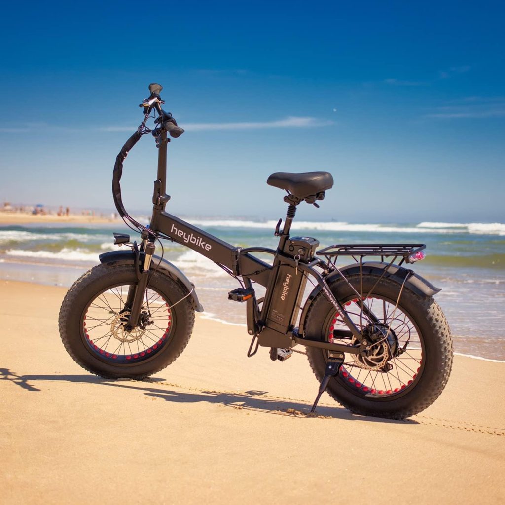 Heybike Mars Electric Bike for Adults with 850W Peak Motor, 600WH Removable Battery, Foldable 20 Fat Tire Ebike up to 50 Miles a Range with Full Suspension