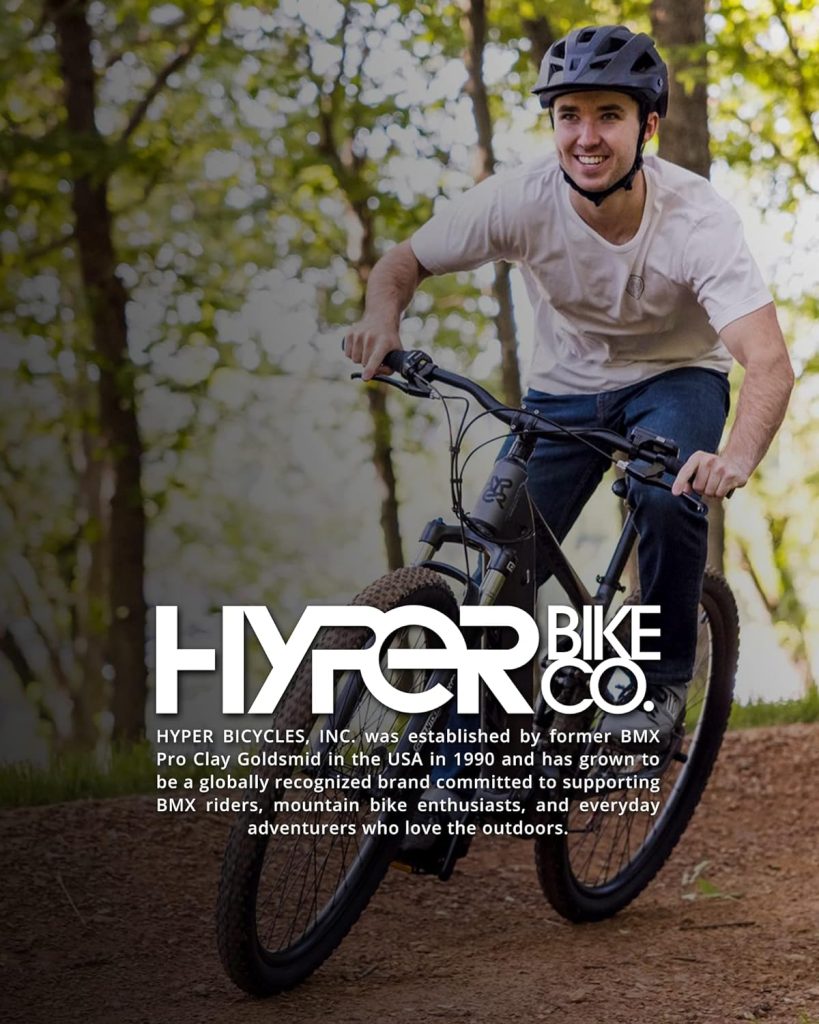 Hyper E-Ride Electric Mountain Bike for Adults 29 Inch. 250w, 36v Battery, Mountain Ebike with Shimano 7-Speed Grip Shifter. Dual Suspension. Rear Air Shock Electric Bicycle for Adults. Matte Grey