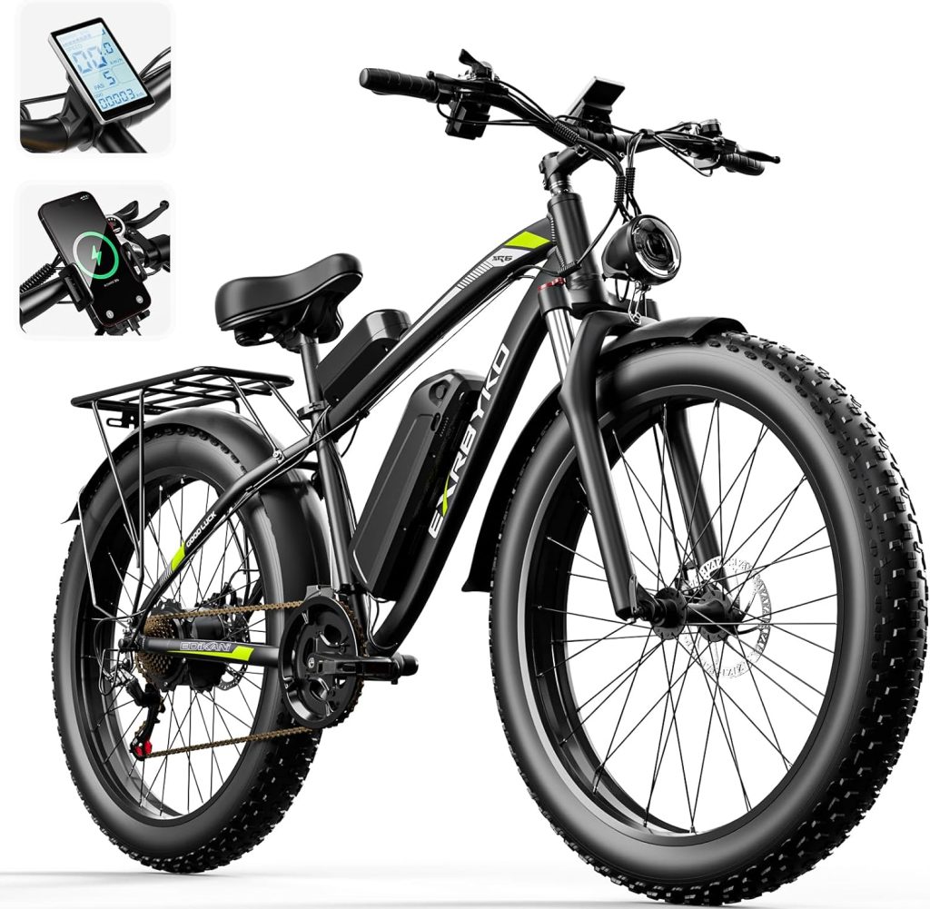 E Bikes for Adults Electric, 750W Peak 1000W 34MPH Fat Tire Electric Bike for Adults, 48V 17.5AH/15AH 840WH/720WH Battery, 70 Miles Ebike with 21-Speed Gears, ON/Off Road Electric Bicycle UL Certified