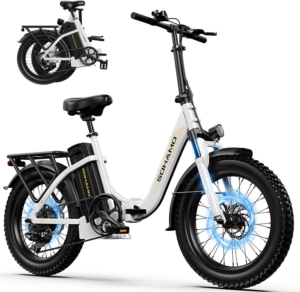 SOHAMO Electric Bicycles, 1000W Brushless Motor, 48V 20AH Removable Battery, 28Mph Max Speed Electric Bike with Derailleur, Ebike for Adults, for Women/Men
