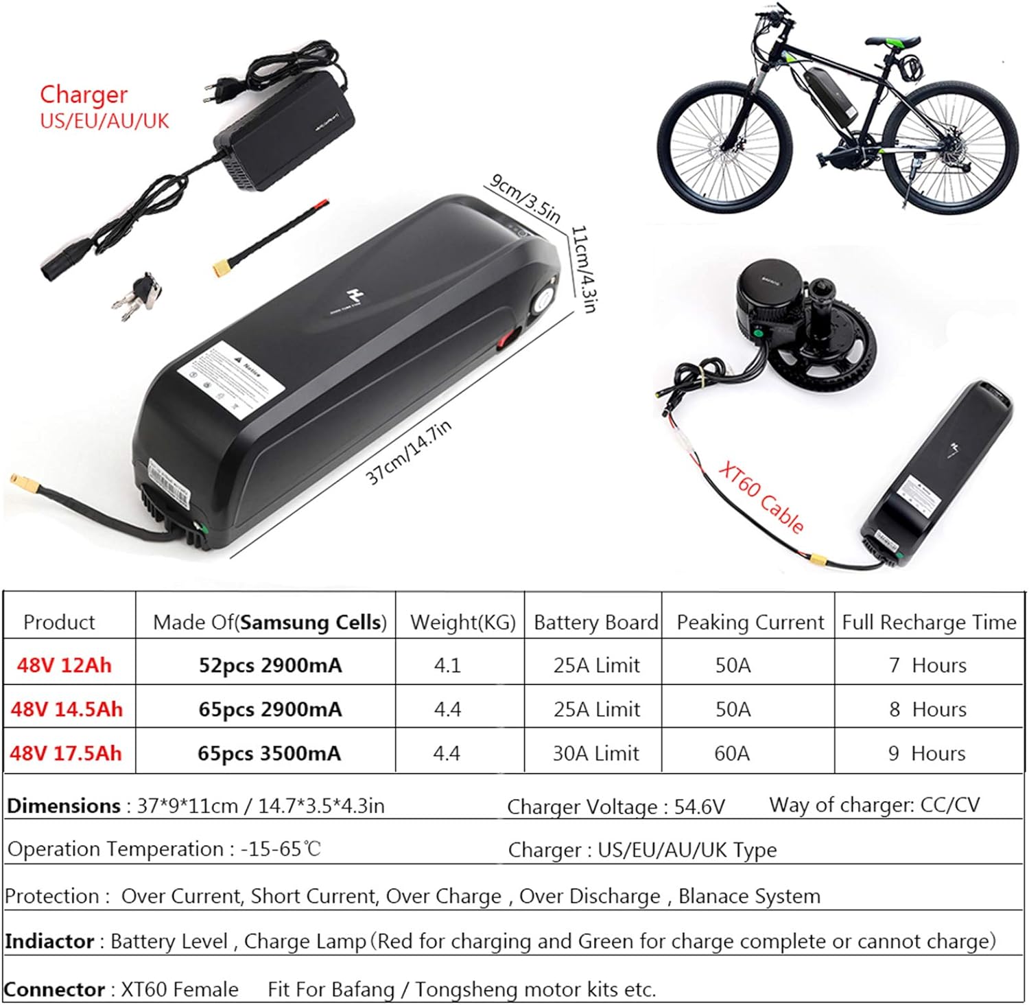 BAFANG 48V 750W Mid Drive Electric Bike Conversion Kit with HMI Display BBS02B 8FUN Mid Motor for Bike Kit with 48V Ebike Battery
