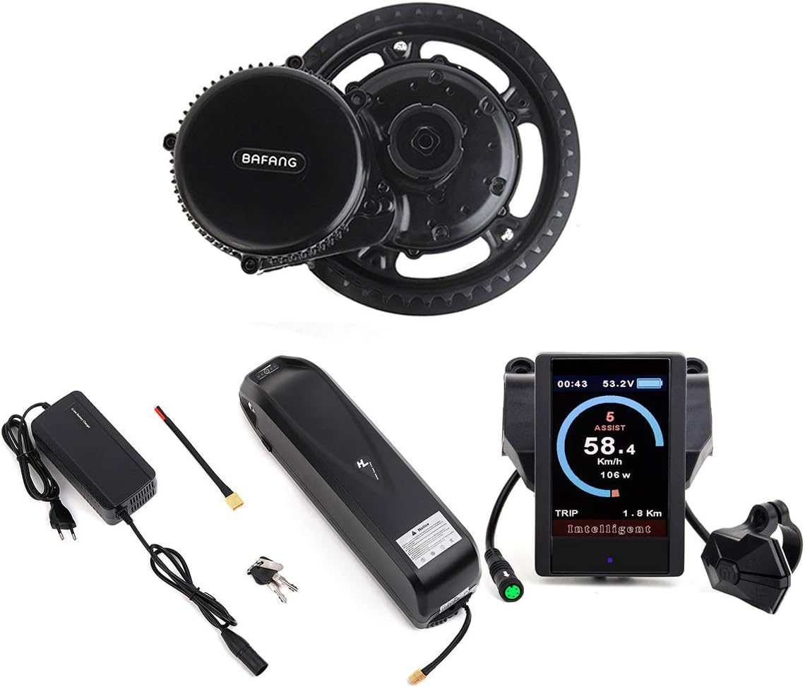 BAFANG 48V 750W Mid Drive Electric Bike Conversion Kit with HMI Display BBS02B 8FUN Mid Motor for Bike Kit with 48V Ebike Battery