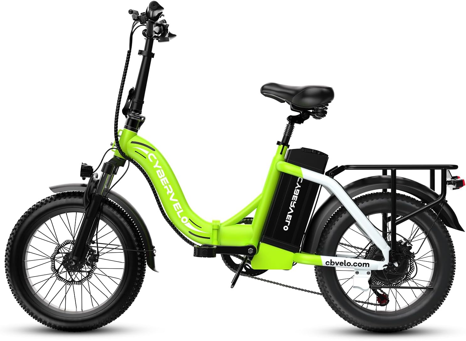 1000W Folding Electric Bike, 48V 20AH Large Removable Battery E Bike, 30+MPH, 80 Miles Max Range, 20 Fat Tire Ebikes for Adults, Adult Electric Bicycles for Long Commutes