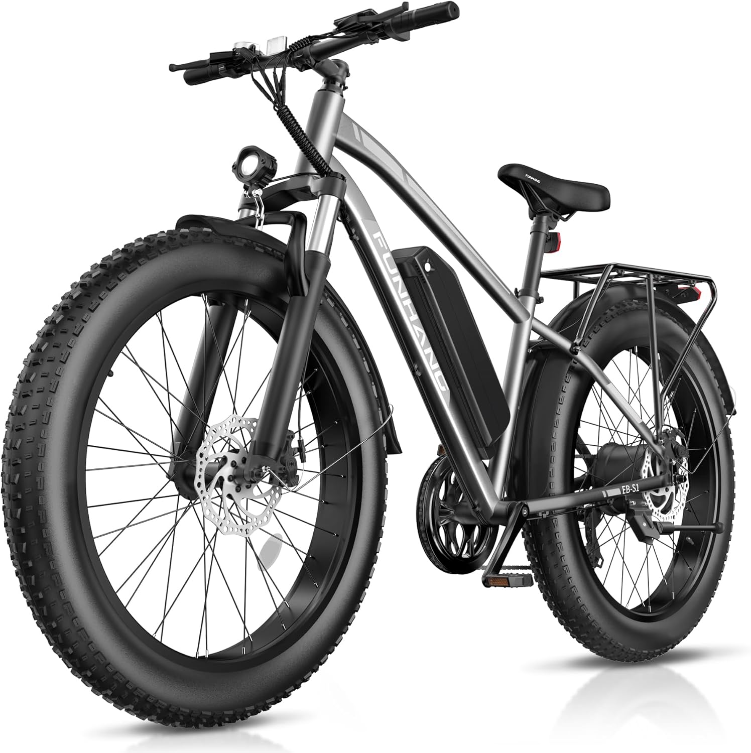 Electric Bike for Adults, Peak 1000W Ebike, 25MPH 60Miles Electric Mountain Bike, 26 Fat Tire Electric Bicycle with 48V 13AH Battery, Rear Rack, Front Suspension, 7 Speed, UL 2849 Certified Electric Bike for Adults, Peak 1000W Ebike, 25MPH 60Miles Electric Mountain Bike, 26 Fat Tire Electric Bicycle with 48V 13AH Battery, Rear Rack, Front Suspension, 7 Speed, UL 2849 Certified