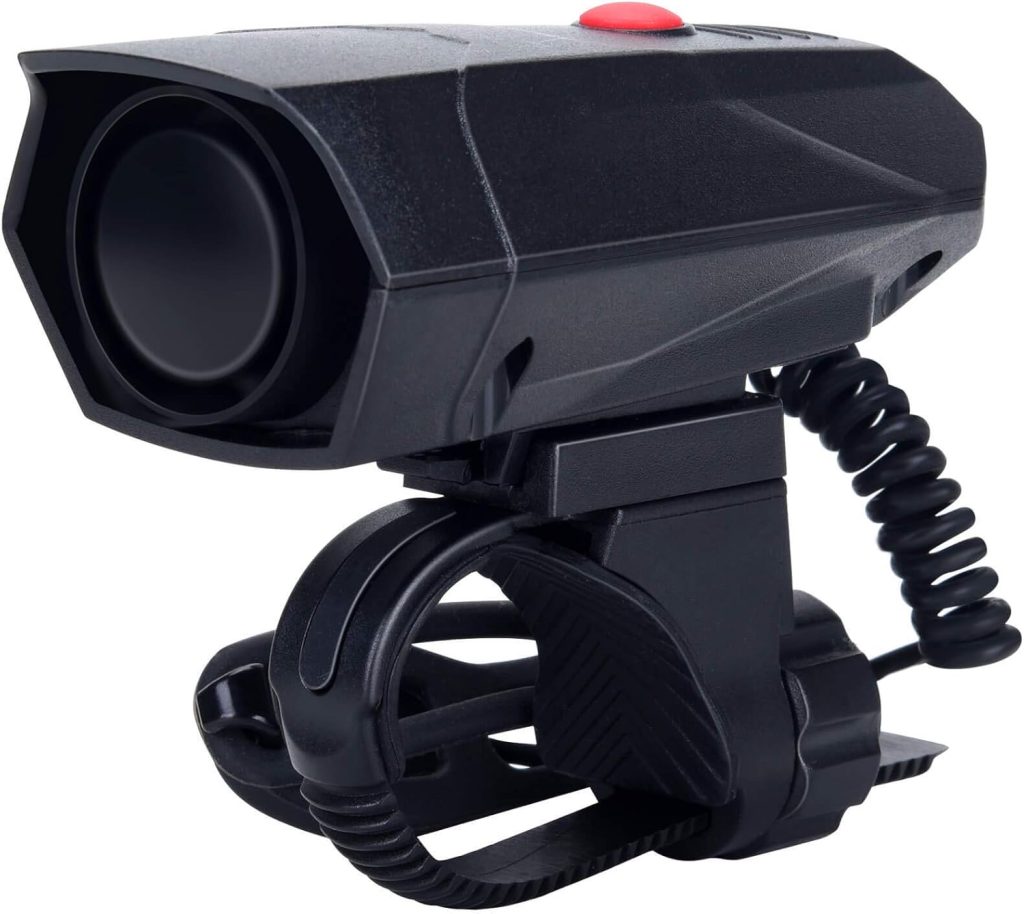 DAWAY A14 110dB Electric Bike Horn - Sound Modes, Loud Bicycle Handlebar Alarm Bell with Free Screwdriver, Ideal Gift for Kids  Adults - Safe  Easy Cycling Alert