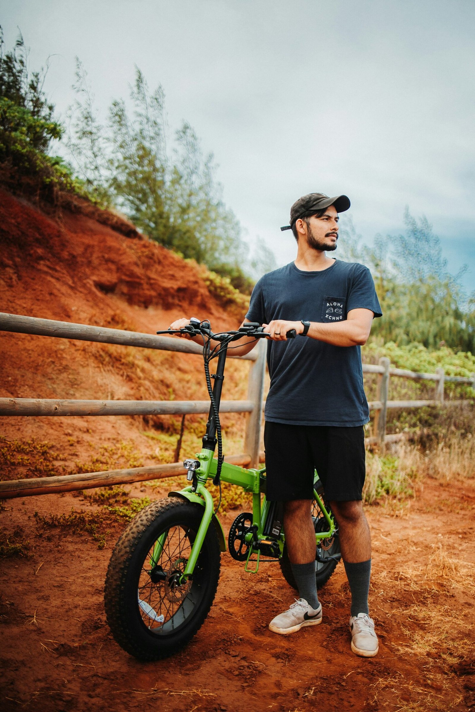 Folding Electric Bike for Adults, 20×3.0 Fat Tire Electric Bicycle, 374.4Wh Battery Ebike, 20MPH Electric Cargo Bike with LCD Color Display Speed Gears (Fits for 50+)
