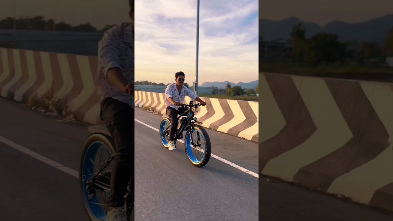 Powerful Fatbike electric cycle 🔥 with gears in red color #new #power #enjoy #mtb #cycle