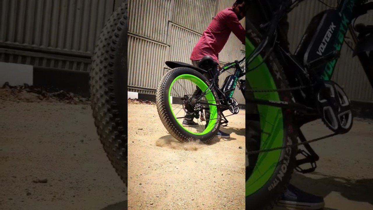 power of Voltebyk Fat tyre electric cycle 🔥 insane performance 💯 #fatbike #ebike power of Voltebyk Fat tyre electric cycle 🔥 insane performance 💯 #fatbike #ebike