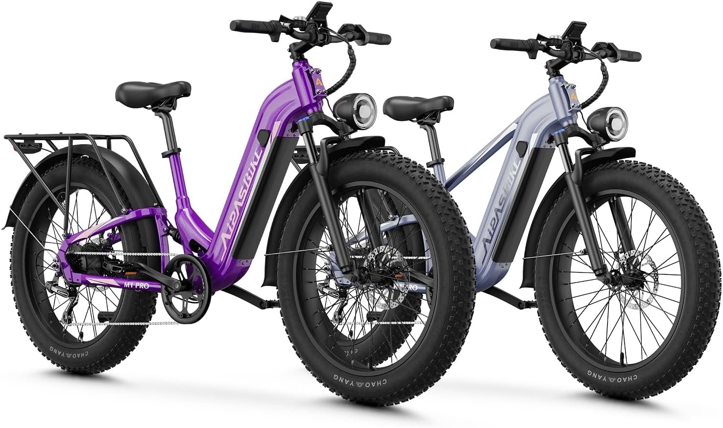 Aipas M1 Pro M2 Pro Electric Bike Combo, 1800W Peak Motor Fat Tire EBikes for Adults, Electric Mountain Bike with 48V 17.5Ah Battery, x 4.0 All-Terrain Tires, Speed, Miles Long Range Aipas M1 Pro M2 Pro Electric Bike Combo, 1800W Peak Motor Fat Tire EBikes for Adults, Electric Mountain Bike with 48V 17.5Ah Battery, x 4.0 All-Terrain Tires, Speed, Miles Long Range
