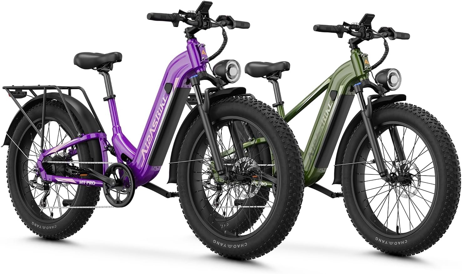 Aipas M1 Pro M2 Pro Electric Bike Combo, 1800W Peak Motor Fat Tire EBikes for Adults, Electric Mountain Bike with 48V 17.5Ah Battery, x 4.0 All-Terrain Tires, Speed, Miles Long Range Aipas M1 Pro M2 Pro Electric Bike Combo, 1800W Peak Motor Fat Tire EBikes for Adults, Electric Mountain Bike with 48V 17.5Ah Battery, x 4.0 All-Terrain Tires, Speed, Miles Long Range