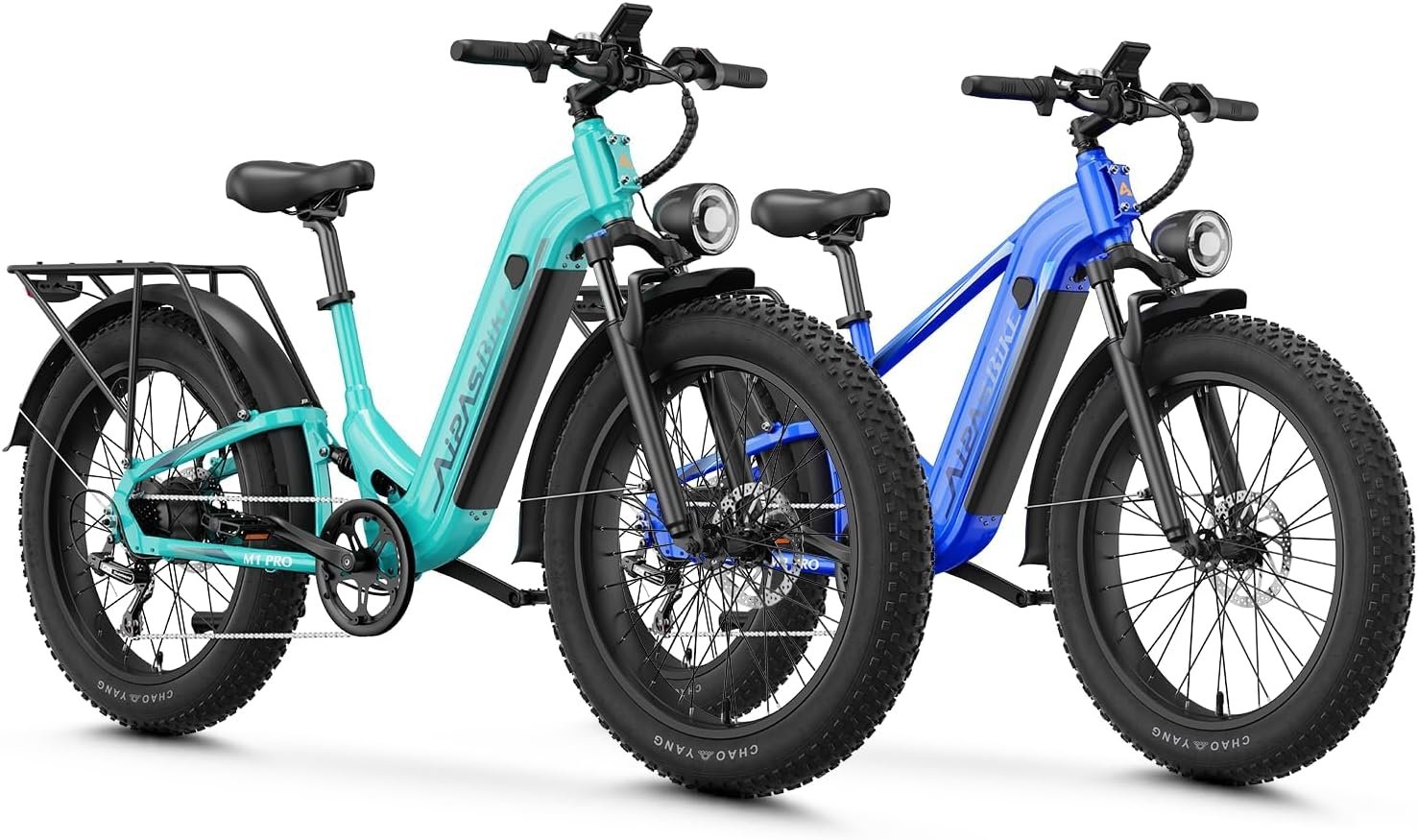 Aipas M1 Pro M2 Pro Electric Bike Combo, 1800W Peak Motor Fat Tire EBikes for Adults, Electric Mountain Bike with 48V 17.5Ah Battery, x 4.0 All-Terrain Tires, Speed, Miles Long Range Aipas M1 Pro M2 Pro Electric Bike Combo, 1800W Peak Motor Fat Tire EBikes for Adults, Electric Mountain Bike with 48V 17.5Ah Battery, x 4.0 All-Terrain Tires, Speed, Miles Long Range